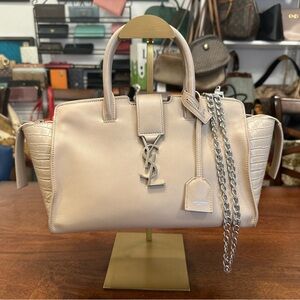 *Sold* YSL light cream bag with chain